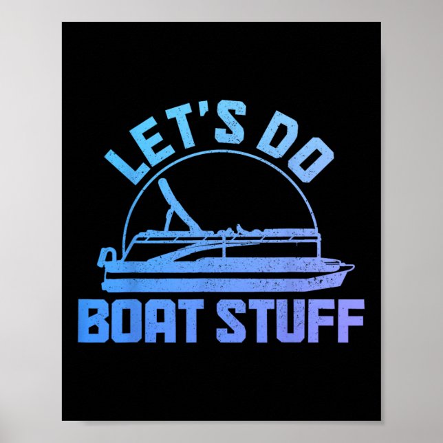 Poster Faisons des trucs de bateau capitaine de ponton dr (Devant)
