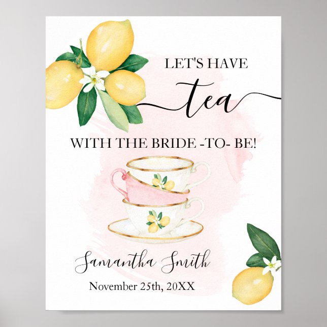 Poster Faisons du thé avec une mariée pour être Citrons D (Devant)