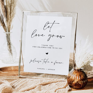 Poster Faisons Grandir l'Amour Panneau de Table pour Cade