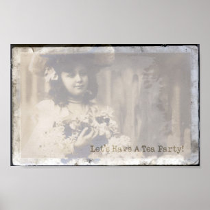 Poster Faisons une fête de thé
