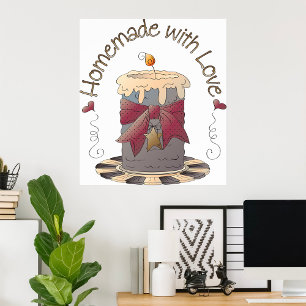 Poster Fait Maison Avec Bougie D'Amour