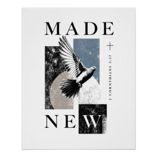 Poster Fait Nouveau 2 Corinthiens 5:17 Baptême Dove Bruta