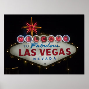 Poster Faites bon accueil à Las Vegas fabuleux Nevada à