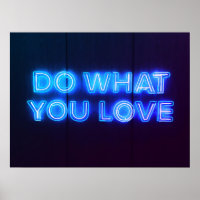 "FAITES CE QUE VOUS AIMEZ" BLEUE NEON SIGNE CLAIR