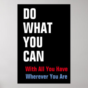 Poster Faites ce que vous pouvez Citer Motivationnelle