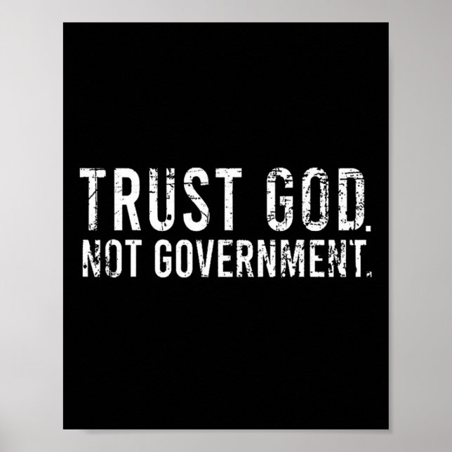 Poster Faites confiance à Dieu pas au gouvernement (Devant)