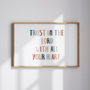 Poster Faites confiance à l'affiche de la bible pour enfa