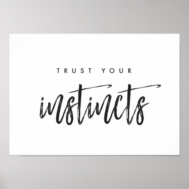 Poster Faites confiance à votre instinct (Devant)