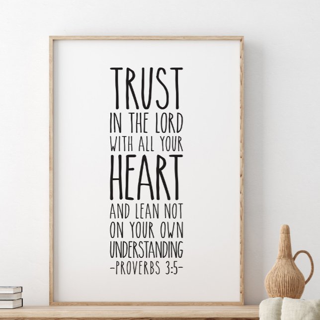 Poster Faites confiance au Seigneur avec tout votre coeur (Créateur téléchargé)
