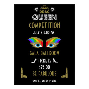 Poster Faites glisser la concurrence Queen