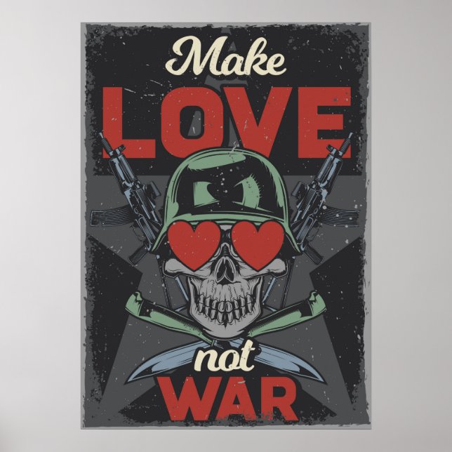 Poster Faites l'amour. Pas la guerre (Devant)
