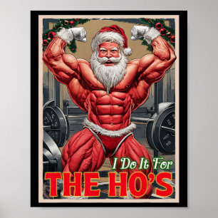 Poster Faites-le pour la pompe de Ho Muscular Père Noël B