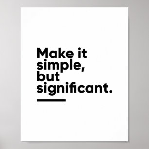 Poster Faites-le simple mais significatif   Inspirationne