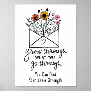 Poster Faites le tour de ce que vous passez par le Fleur