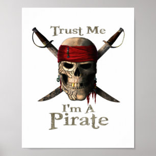 Poster Faites-moi confiance Je suis un crâne pirate et ép