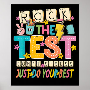 Poster Faites passer le test Ne stressez pas Faites de vo