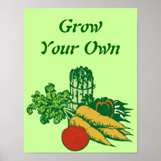 Poster Faites Pousser Vos Propres Légumes