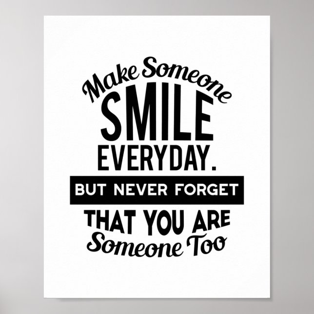 Poster Faites sourire quelqu'un tous les jours (Devant)