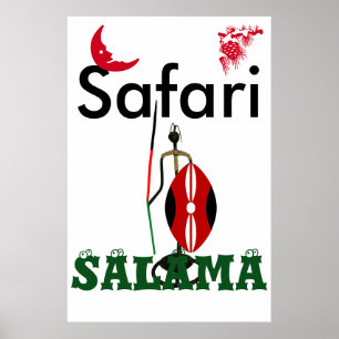 Poster Faites un safari en toute sécurité