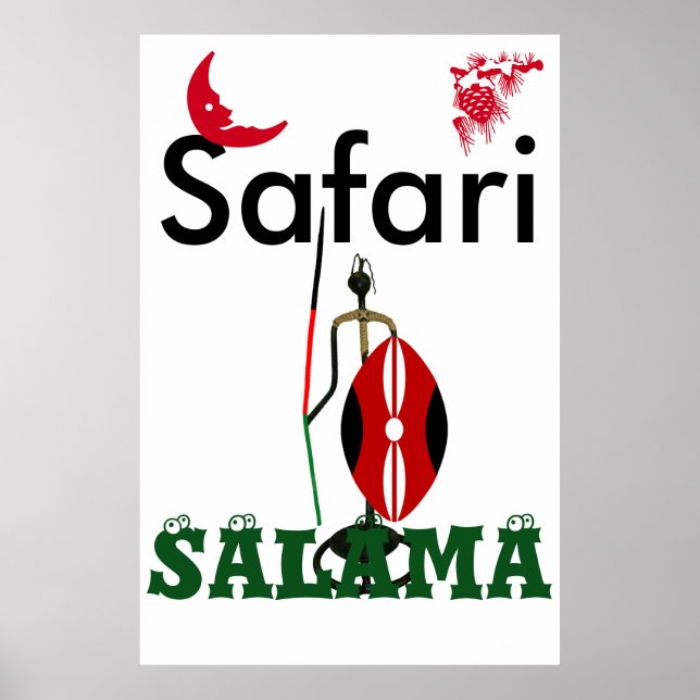 Poster Faites un safari en toute sécurité (Devant)