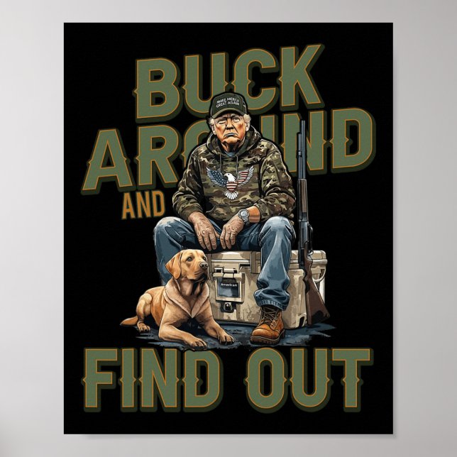 Poster Faites Un Tour Et Découvrez La Chasse Camo Trump D (Devant)