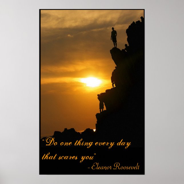 Poster Faites une chose chaque jour qui vous effraie (Devant)