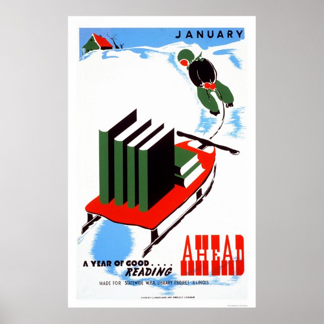 Poster Faites votre lecture Snow 1938 WPA (Devant)