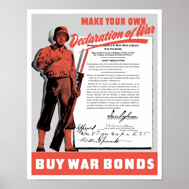 Poster Faites Votre Propre Déclaration De Guerre — 2ÈME G (Devant)