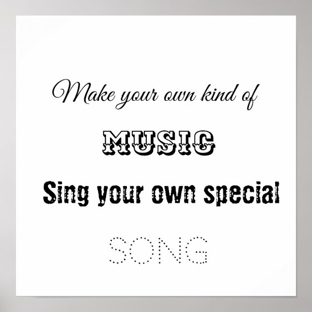 Poster Faites votre propre musique (Devant)
