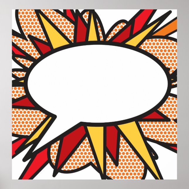 Poster FAITES-VOUS DIRE Fun Retro Comic Book Pop Art (Devant)