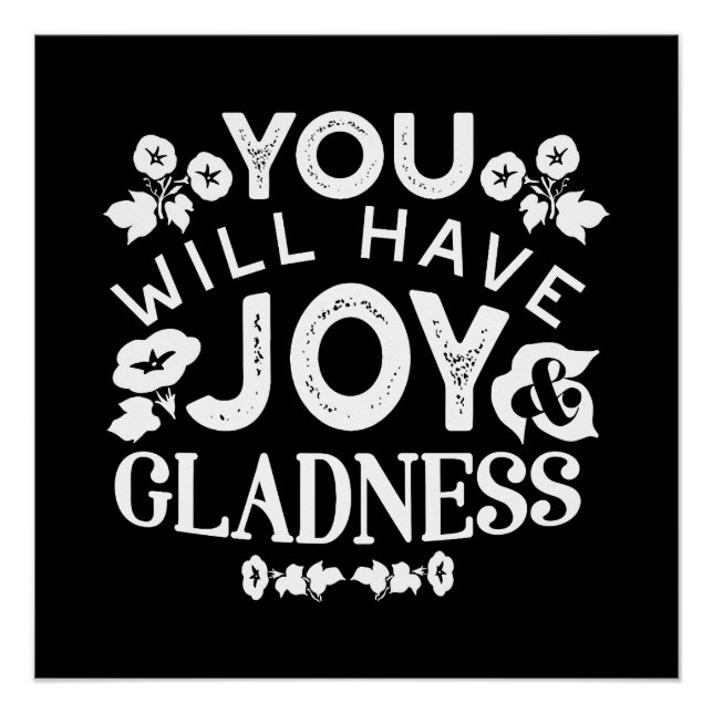 Poster Faith and Happiness – Joy and Gladness Quotes (Devant)