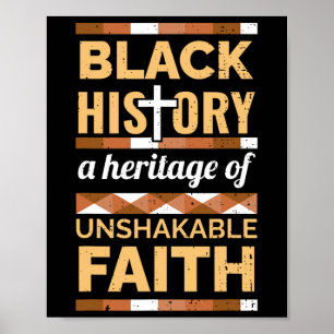 Poster Faith Black History Mois Blm Melanin Christian