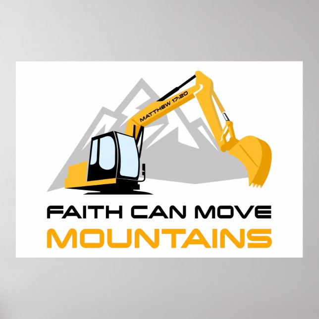 Poster Faith Can Move Mountains - Enfants et Adultes chré (Devant)