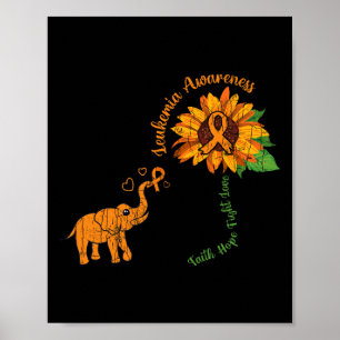 Poster Faith Hope Combattre l'amour Leucémie Sensibilisat