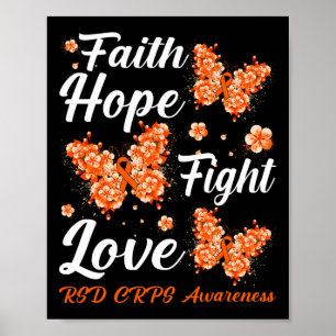 Poster Faith Hope Fight Love Rsd Crps Sensibilisation Pap