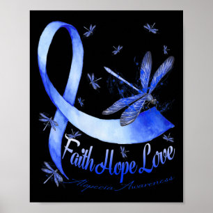 Poster Faith Hope Love Alopecia Awareness Dragonfly