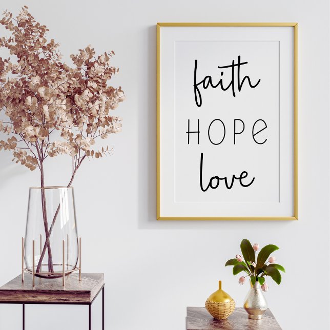 Poster Faith Hope Love Christian (Créateur téléchargé)