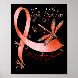 Poster Faith Hope Love Dragonfly RSD RCPS Sensibilisation