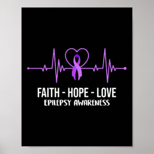 Poster Faith Hope Love Epilepsy Sensibilisation Costume g