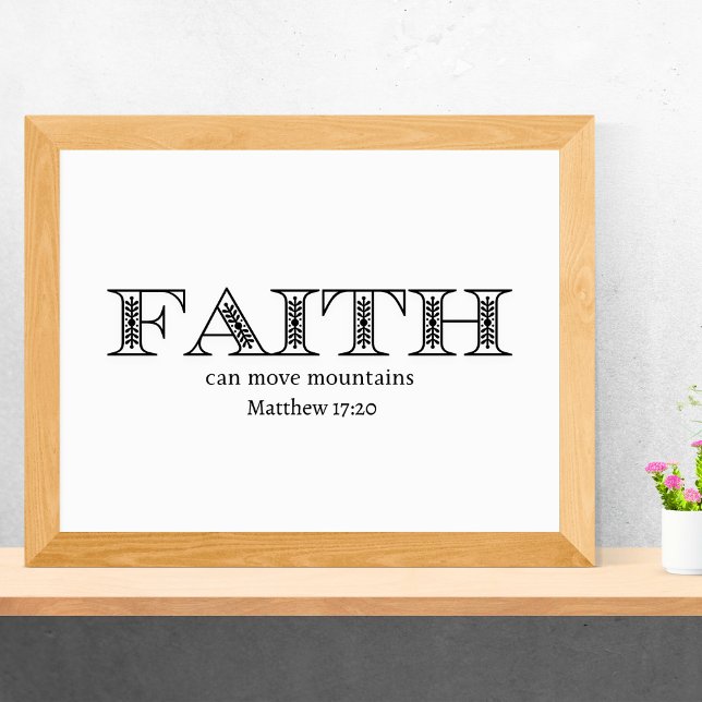 Poster Faith Moves Montagnes chrétiennes (Créateur téléchargé)