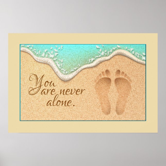 Poster Faith One Set d'empreintes dans le sable (Devant)