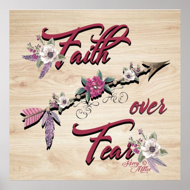 Poster Faith Over Fear (Devant)