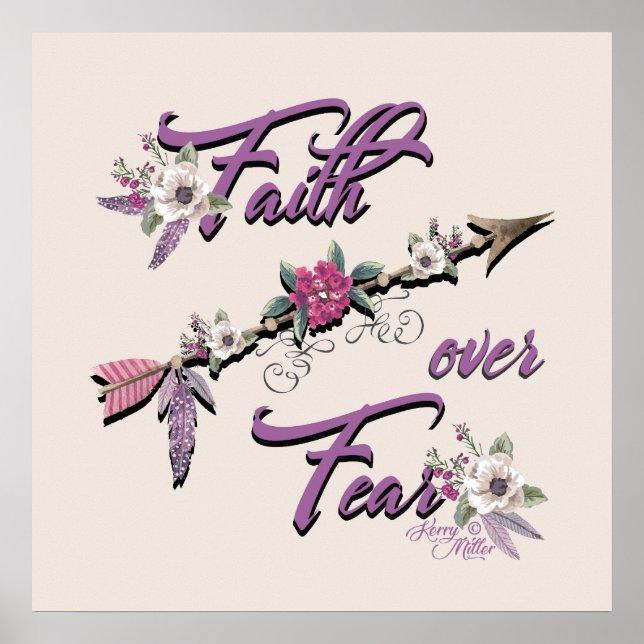 Poster Faith Over Fear (Devant)