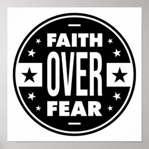 Poster Faith Over Fear, quota de motivation