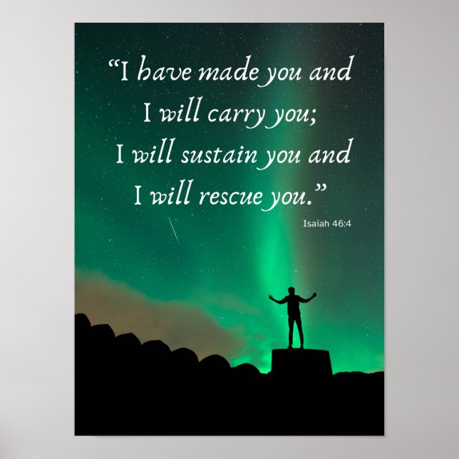 Poster Faith That Never Fades –  Isaiah 46:4 (Devant)