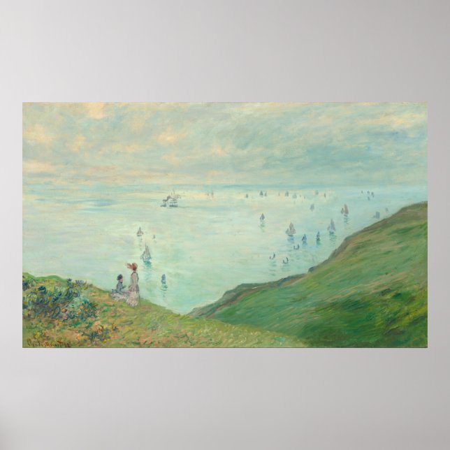 Poster Falaises à Pourville - Claude Monet Fine Art (Devant)