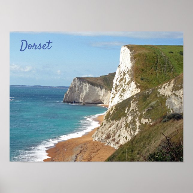 Poster Falaises blanches le long de la côte jurassique, D (Devant)