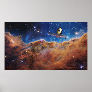 Poster Falaises cosmiques Carina Nebula Space Webb Telesc