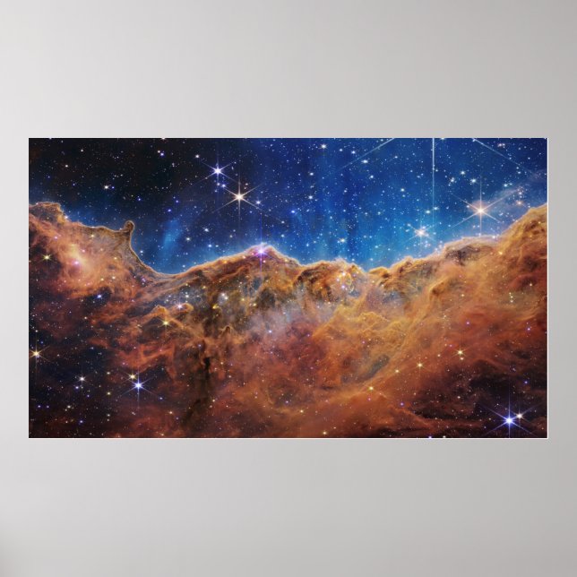 Poster "Falaises cosmiques" dans la Nebula de Carina (Devant)