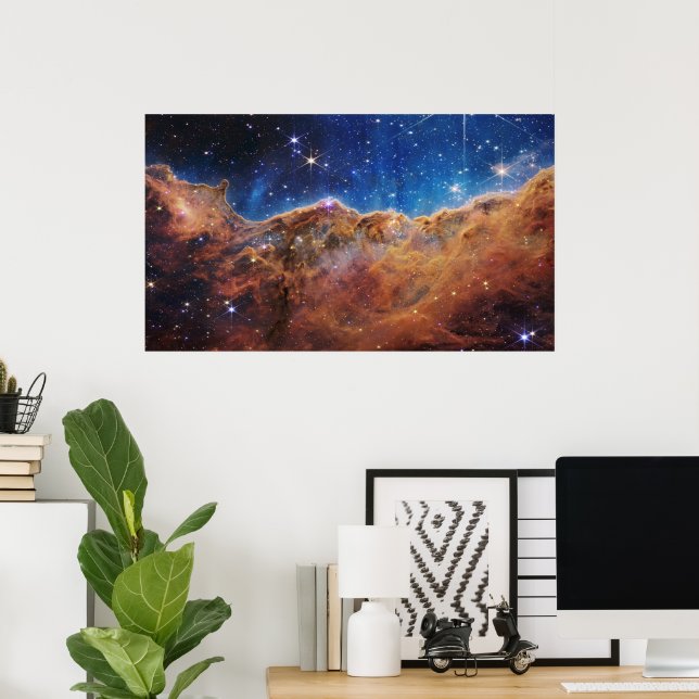 Poster Falaises cosmiques dans la Nebula de la Carina | J (Bureau à domicile)